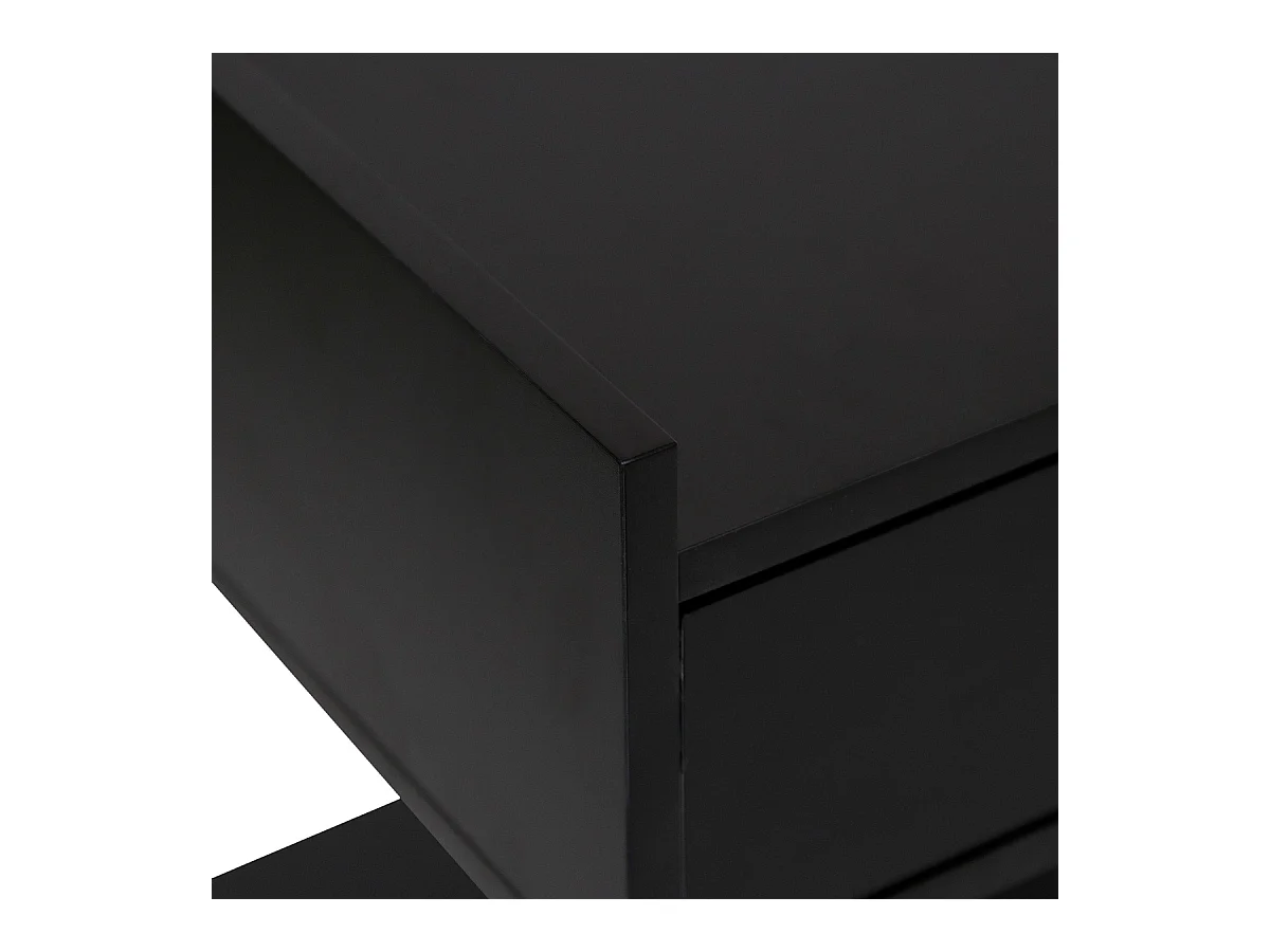 Commode 3 Tiroirs Design "Tedy" 80cm Noir