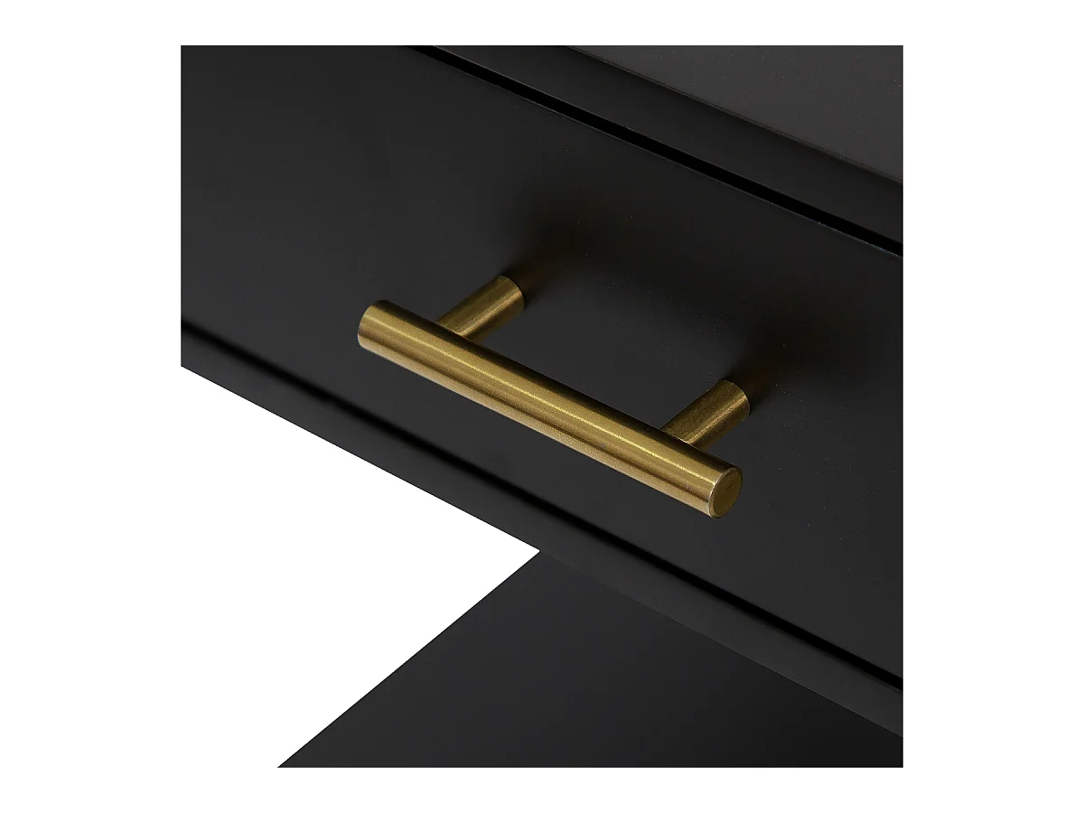 Commode 3 Tiroirs Design "Tedy" 80cm Noir