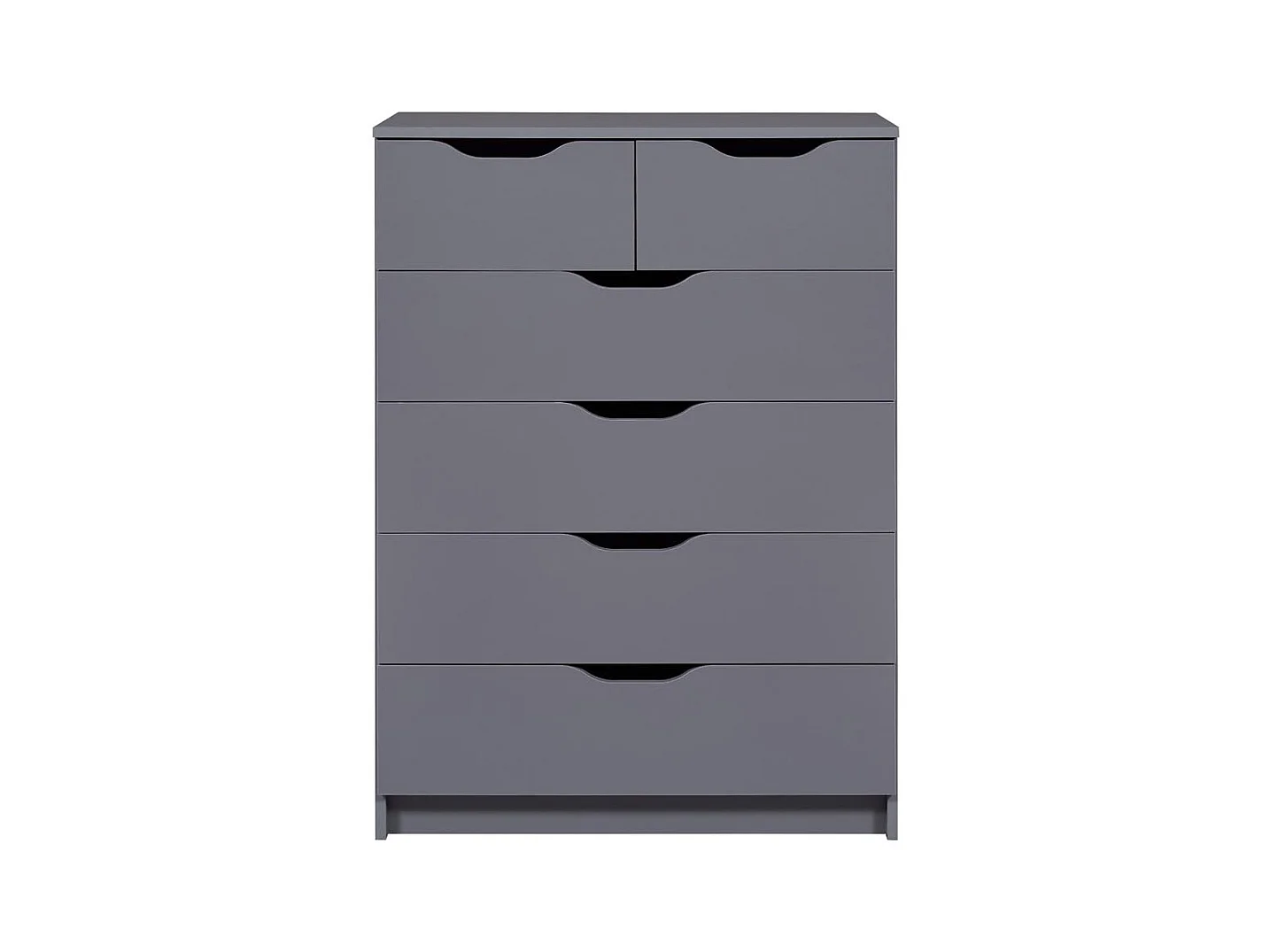 Commode 6 Tiroirs Design "Litania" 112cm Gris