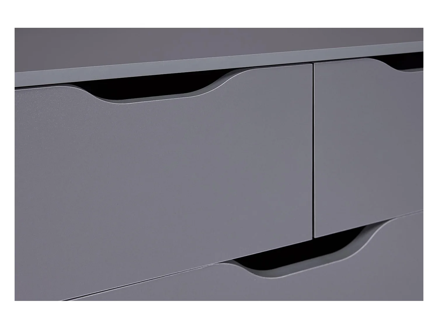 Commode 6 Tiroirs Design "Litania" 112cm Gris