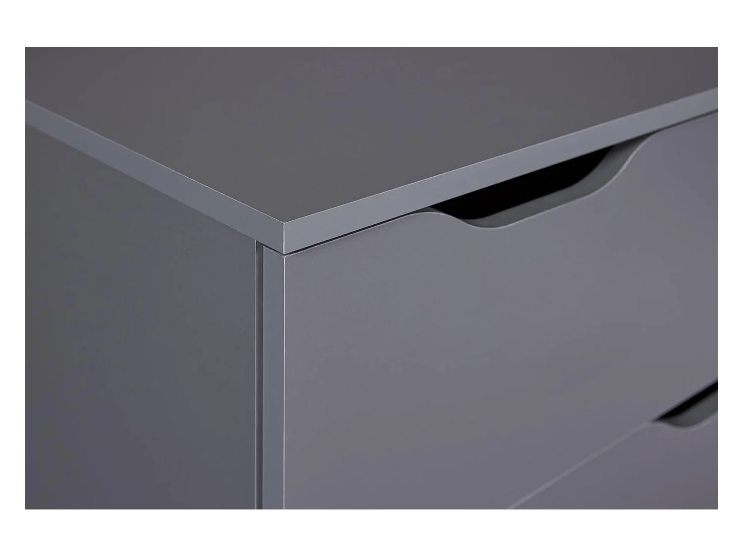 Commode 6 Tiroirs Design "Litania" 112cm Gris