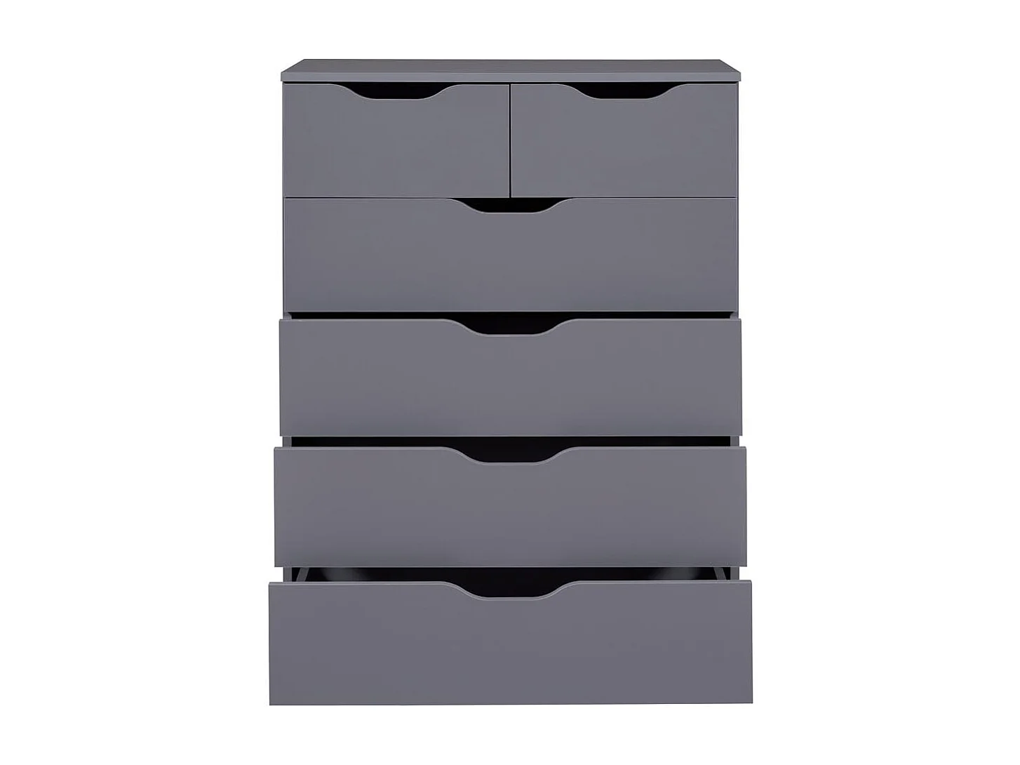 Silenzia kommode 2 kleine, 4 groot laden grijs.