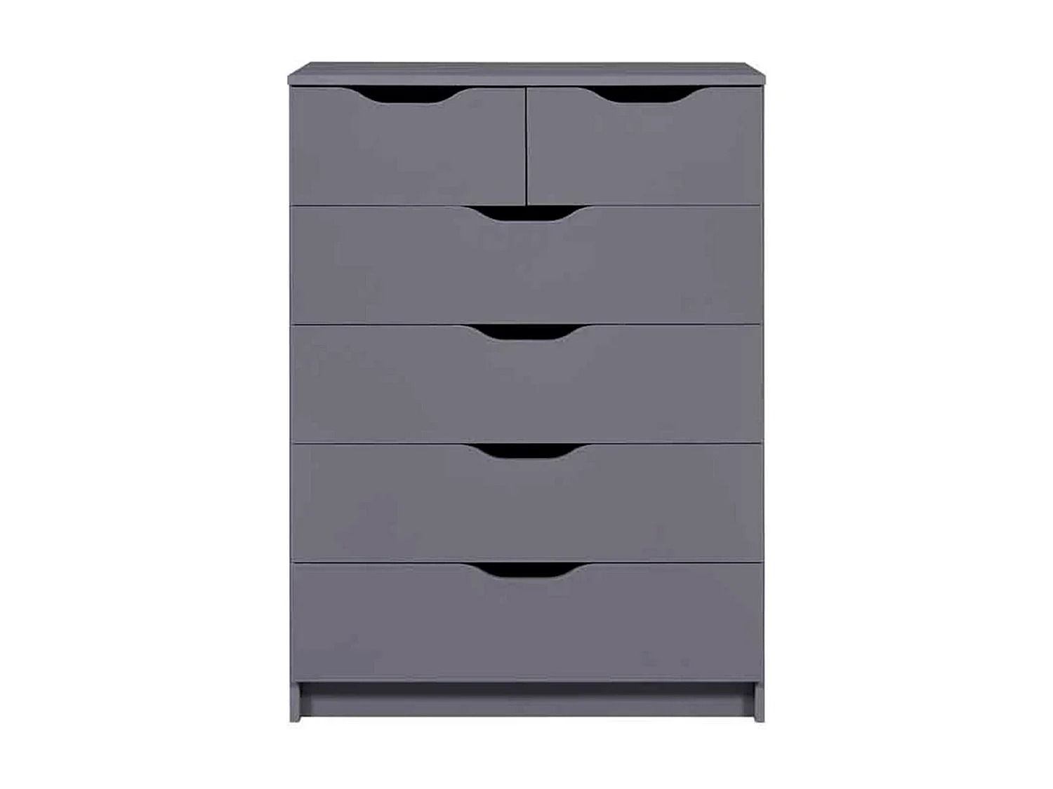 Commode 6 Tiroirs Design "Litania" 112cm Gris