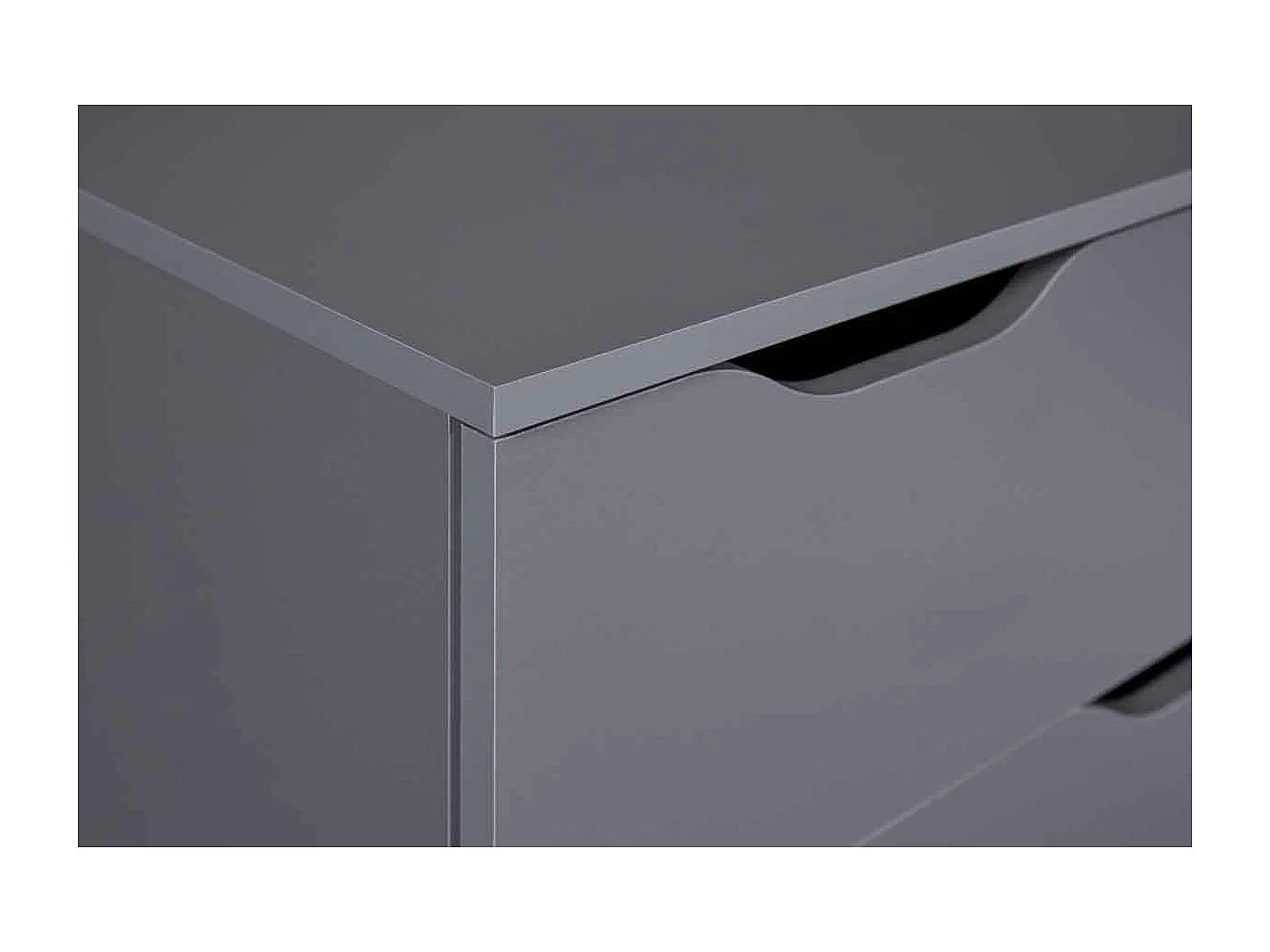 Commode 6 Tiroirs Design "Litania" 112cm Gris