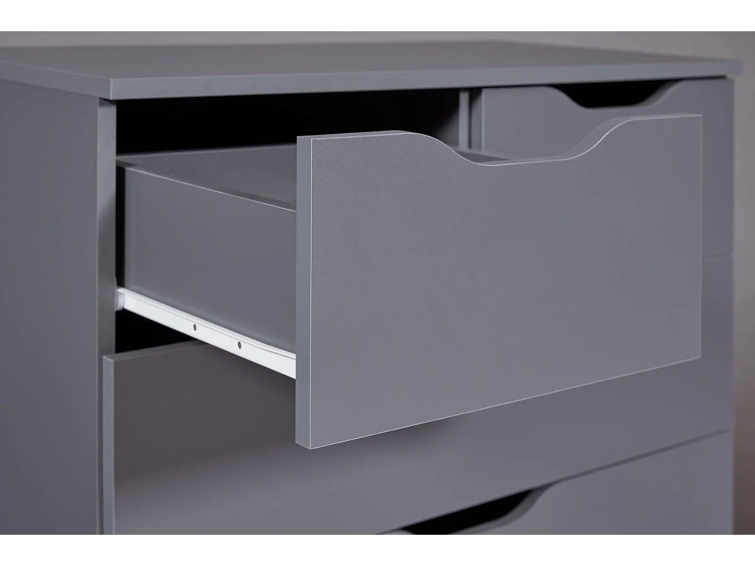 Commode 6 Tiroirs Design "Litania" 112cm Gris