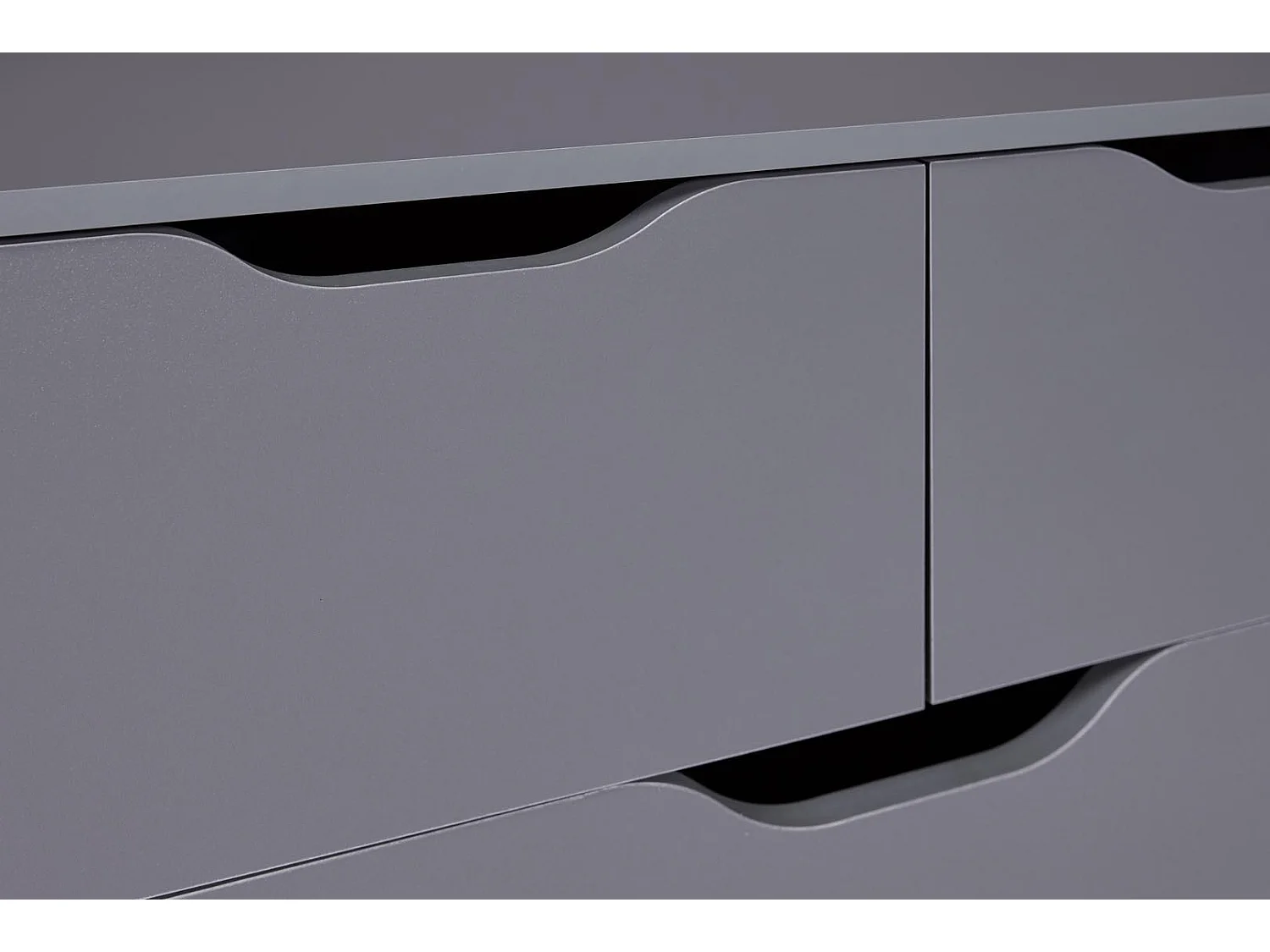 Commode 6 Tiroirs Design "Litania" 112cm Gris