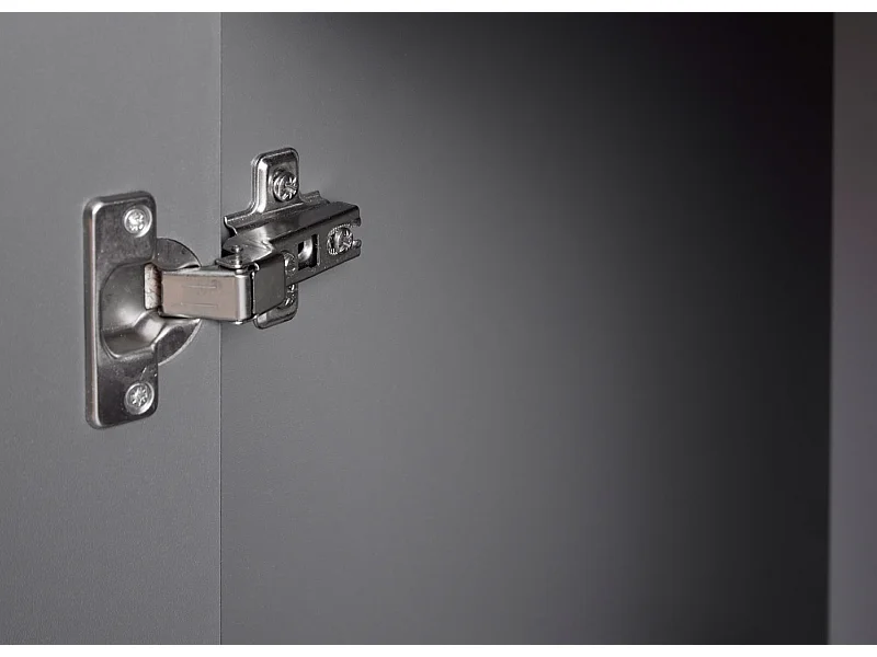 Elenzio Kommode 2 Türen, 4 Schubladen grau.