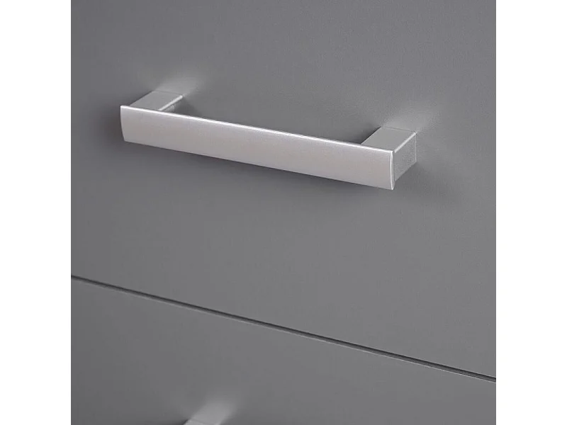 Commode 4 Tiroirs & 1 Porte Design "Azio" 119cm Gris