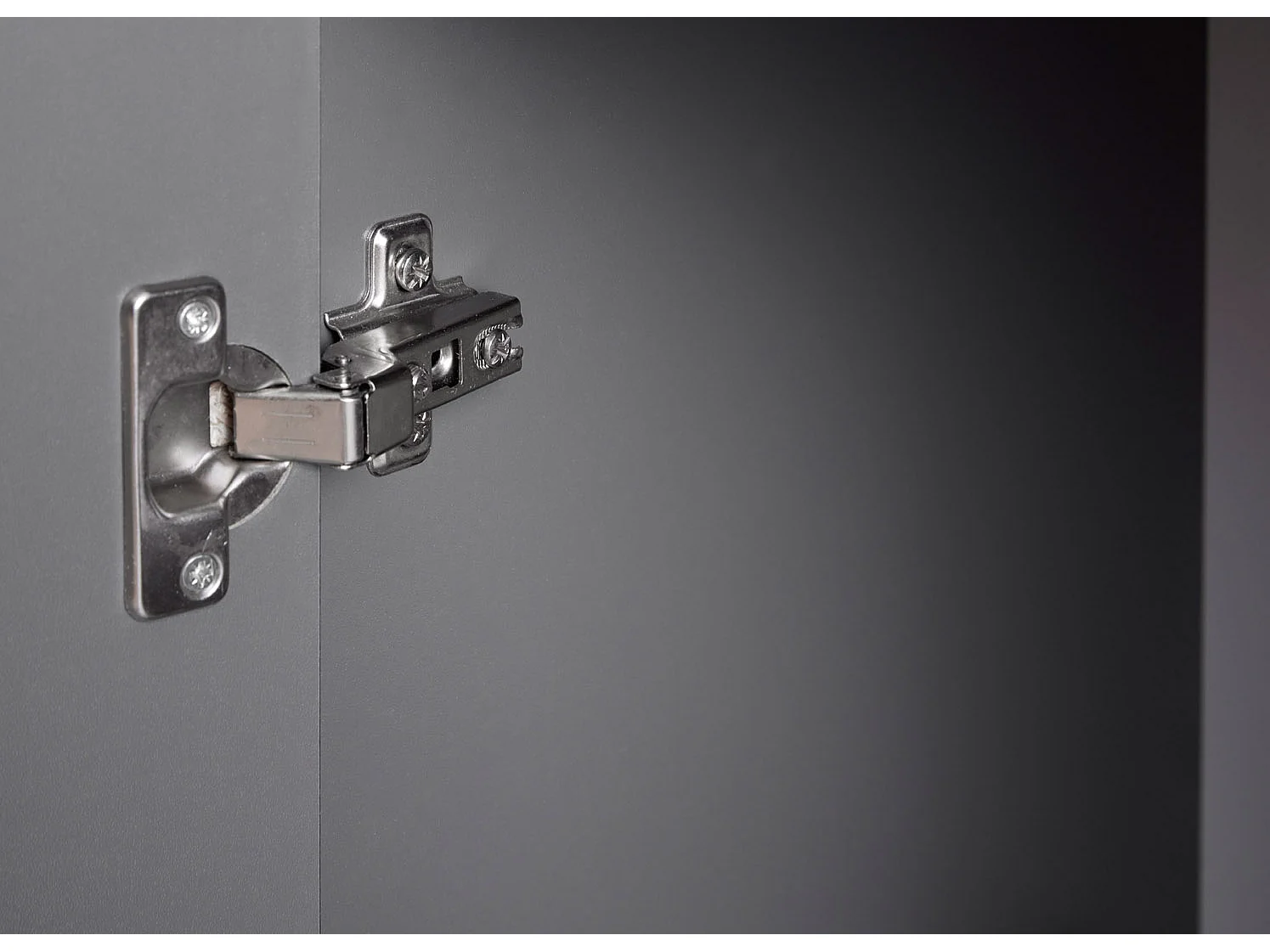 Commode 4 Tiroirs & 1 Porte Design "Azio" 119cm Gris