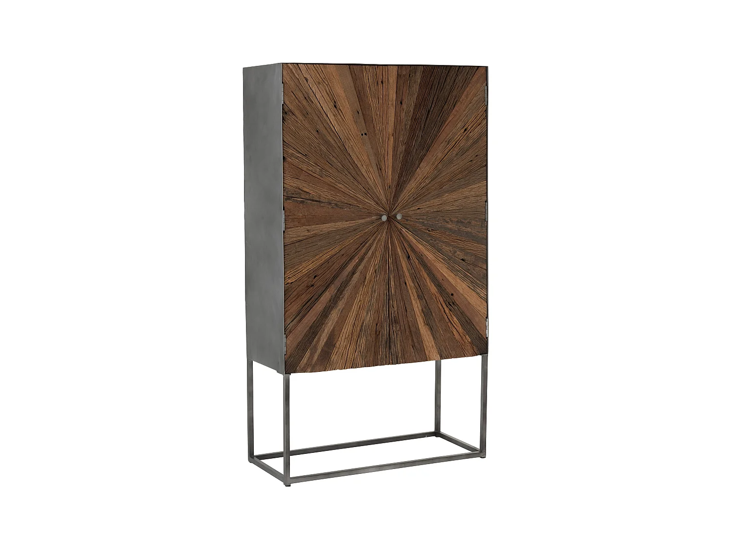 Sanil donker massief hout 2-deurs barkast L 90 cm