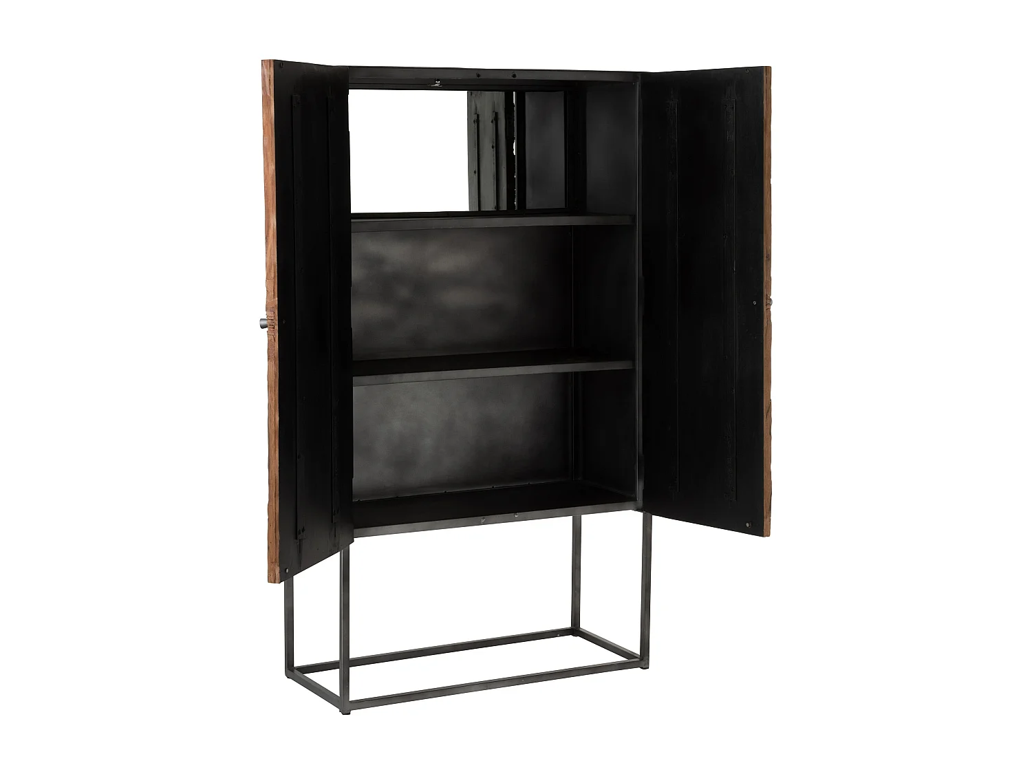 Commode 2 Portes en Bois "Shanil" 160cm Marron