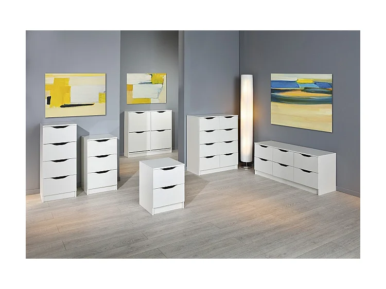 Bakus witte melaminehouten ladekast met 4 laden