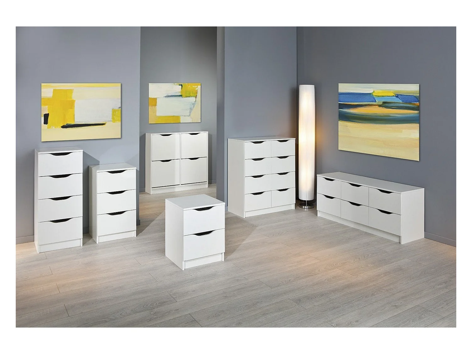 Chiffonnier 4 Tiroirs Design "Tilda" 41cm Blanc