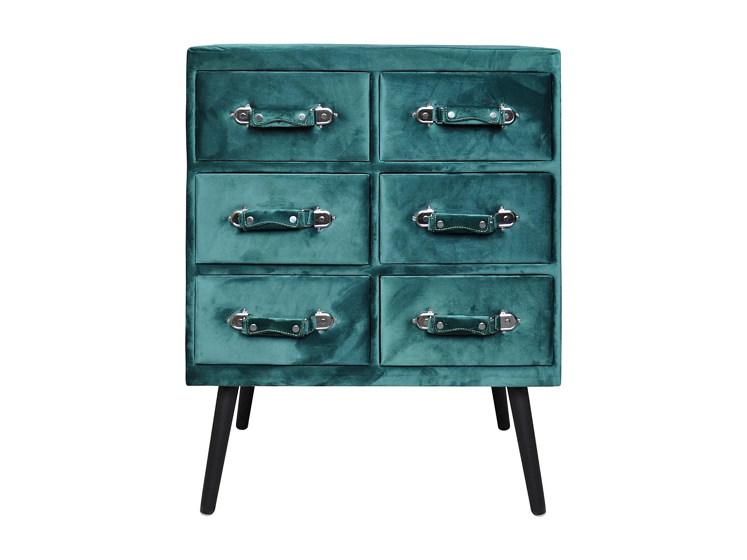Commode 6 tiroirs Bardo Velours Vert