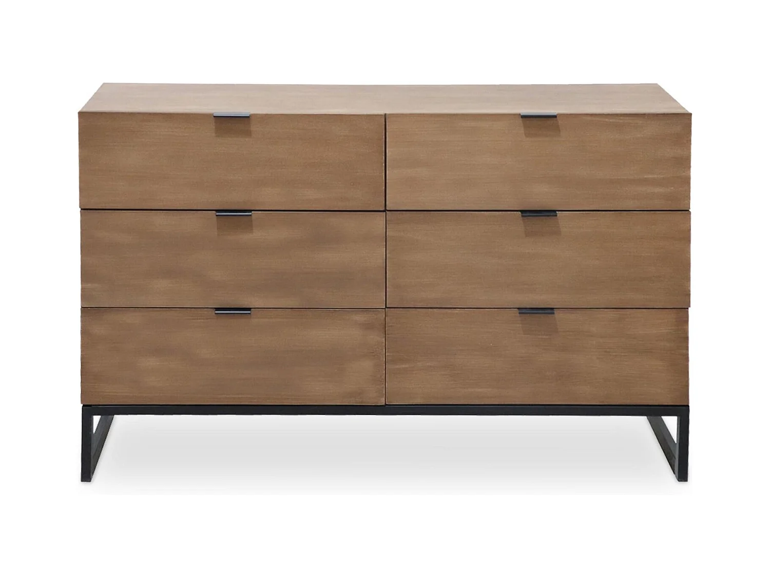 Commode 6 Tiroirs "Bolta" 120cm Chêne Clair