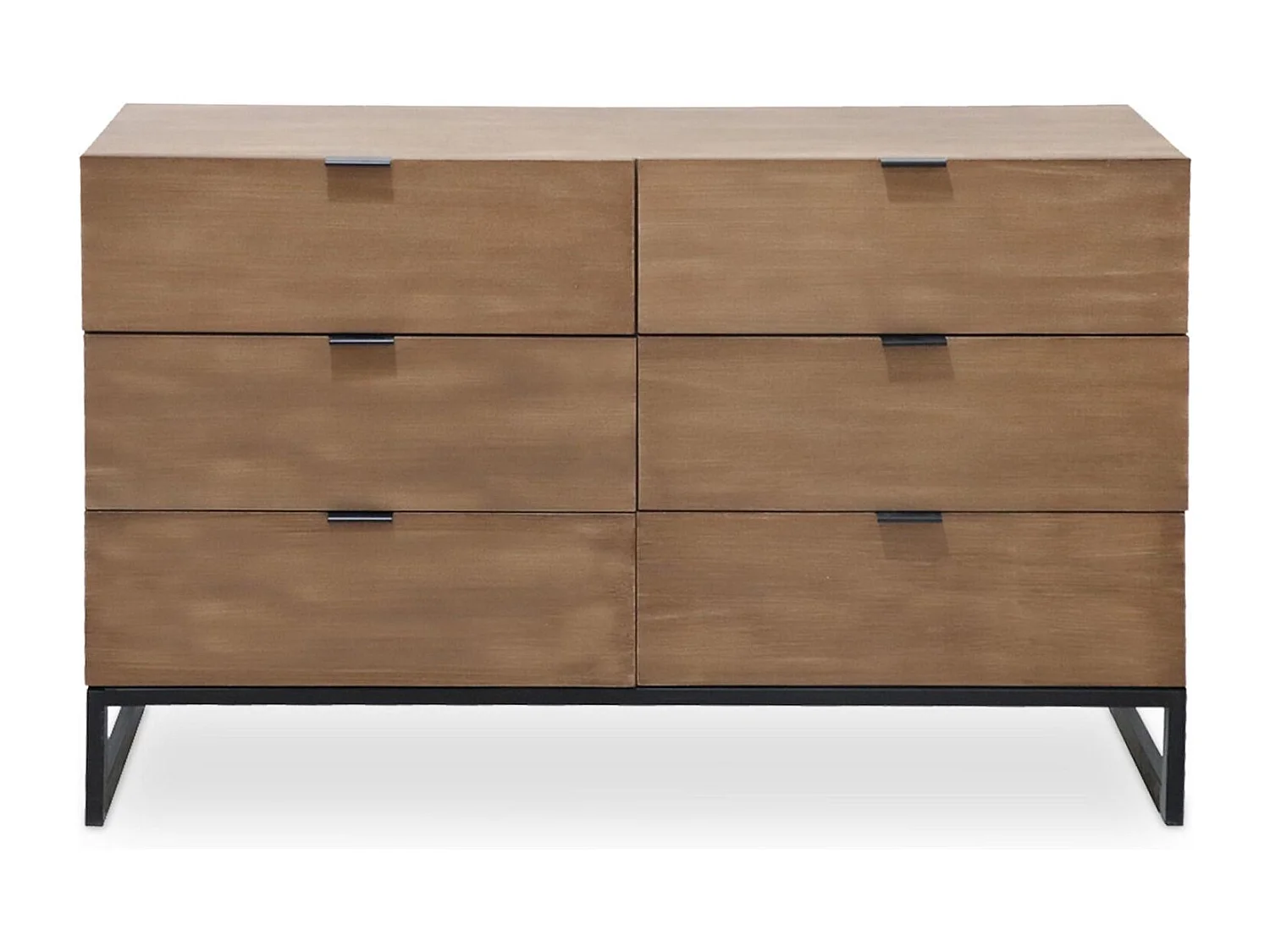 Commode 6 Tiroirs "Bolta" 120cm Chêne Clair