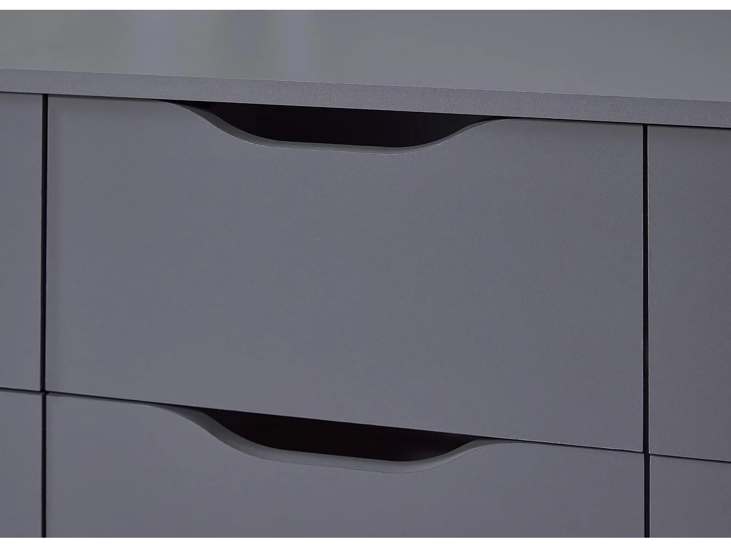 Commode 6 Tiroirs Design "Litania" 122cm Gris