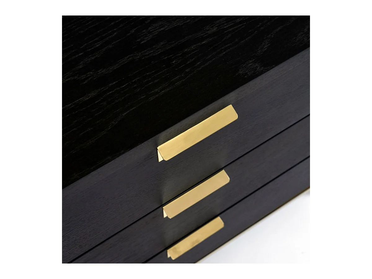 Commode Design 3 Tiroirs "Pimlico" 91cm Charbon