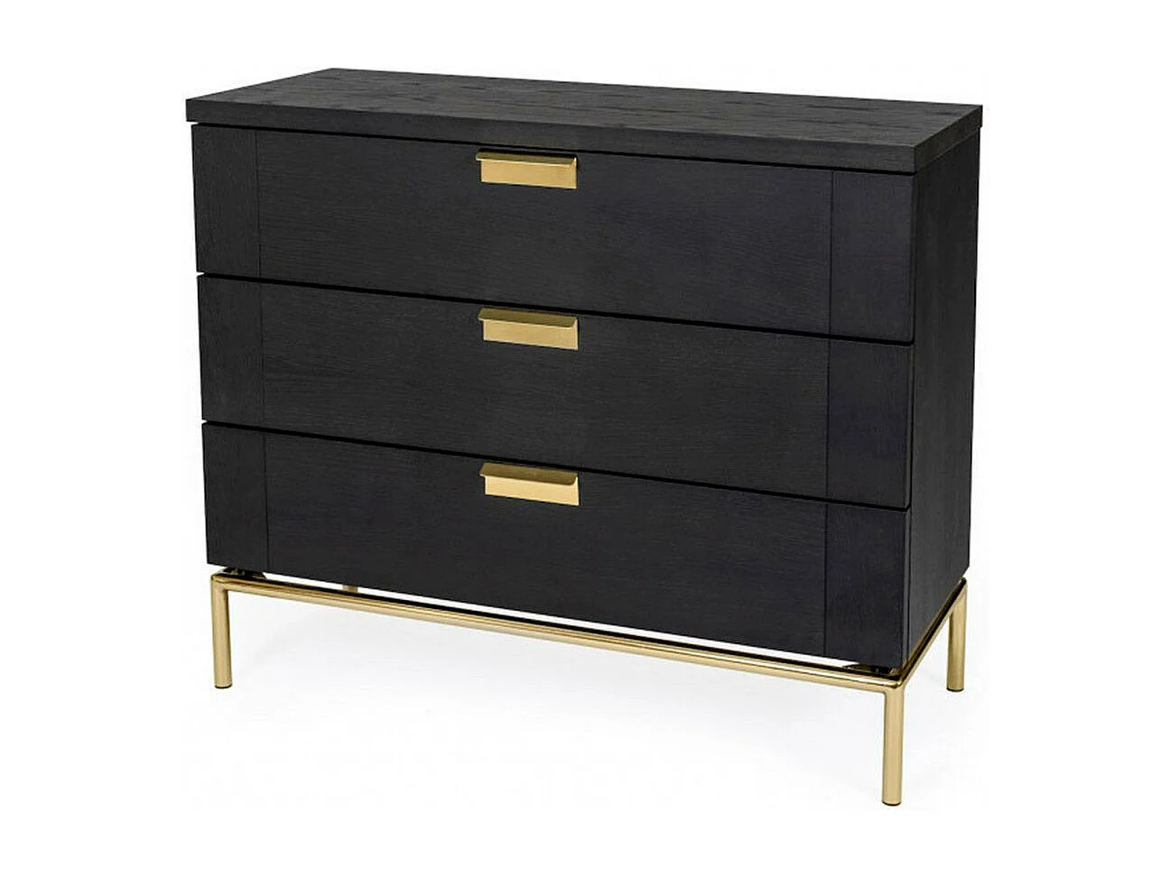 Commode Design 3 Tiroirs "Pimlico" 91cm Charbon