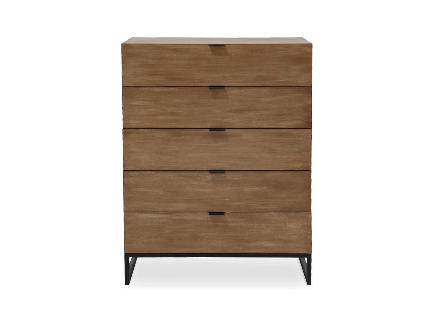 Commode 5 Tiroirs Design "Bolta" 115cm Naturel