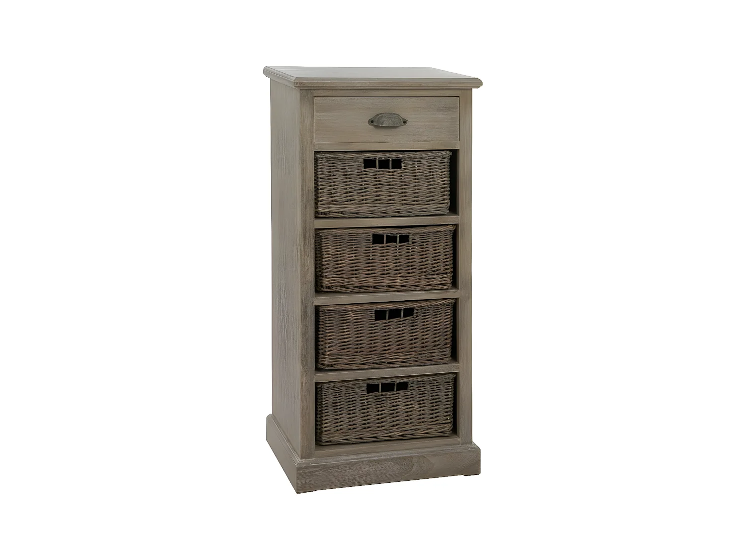 Chiffonnier 4 compartimentos 1 cajón madera maciza Kimen L 49 cm