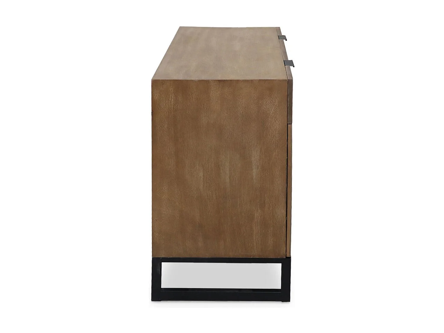 Commode 2 Tiroirs & 2 Portes "Bolta" 79cm Naturel