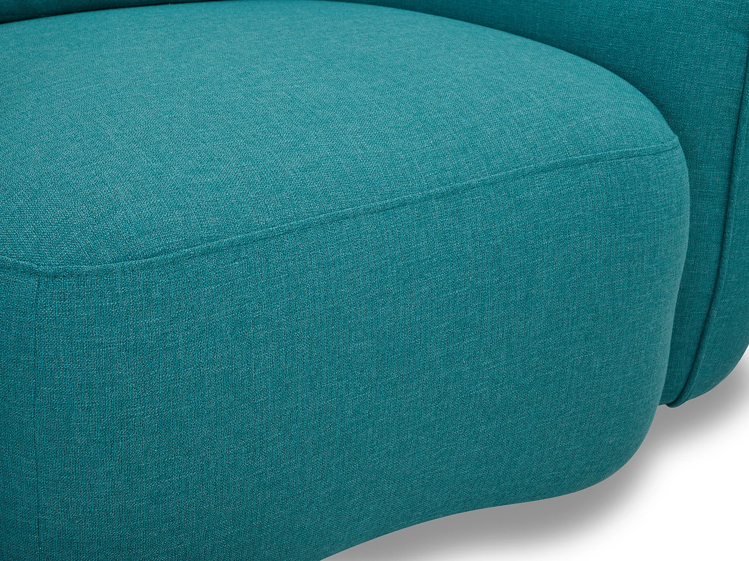 Canapé 3 places et fauteuil en tissu bleu turquoise STEFIAN
