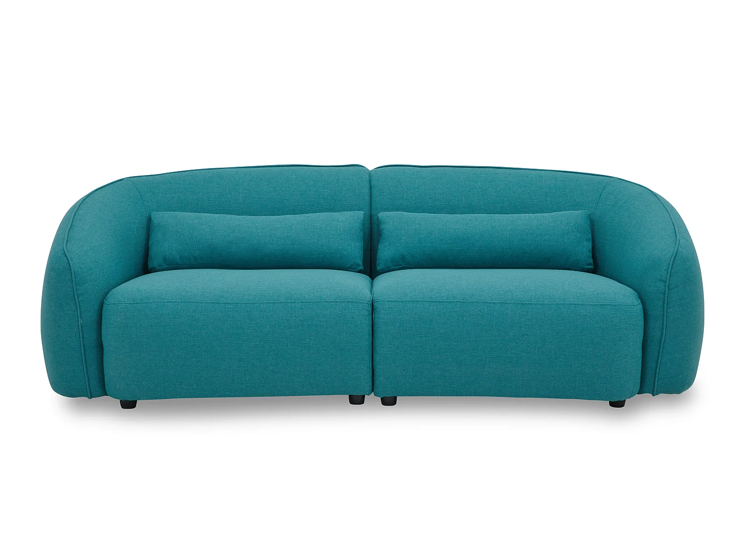 Canapé 3 places et fauteuil en tissu bleu turquoise STEFIAN