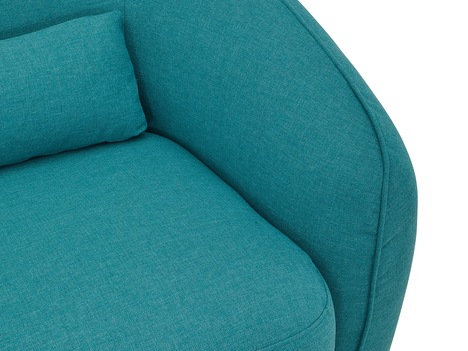 Canapé 3 places et fauteuil en tissu bleu turquoise STEFIAN