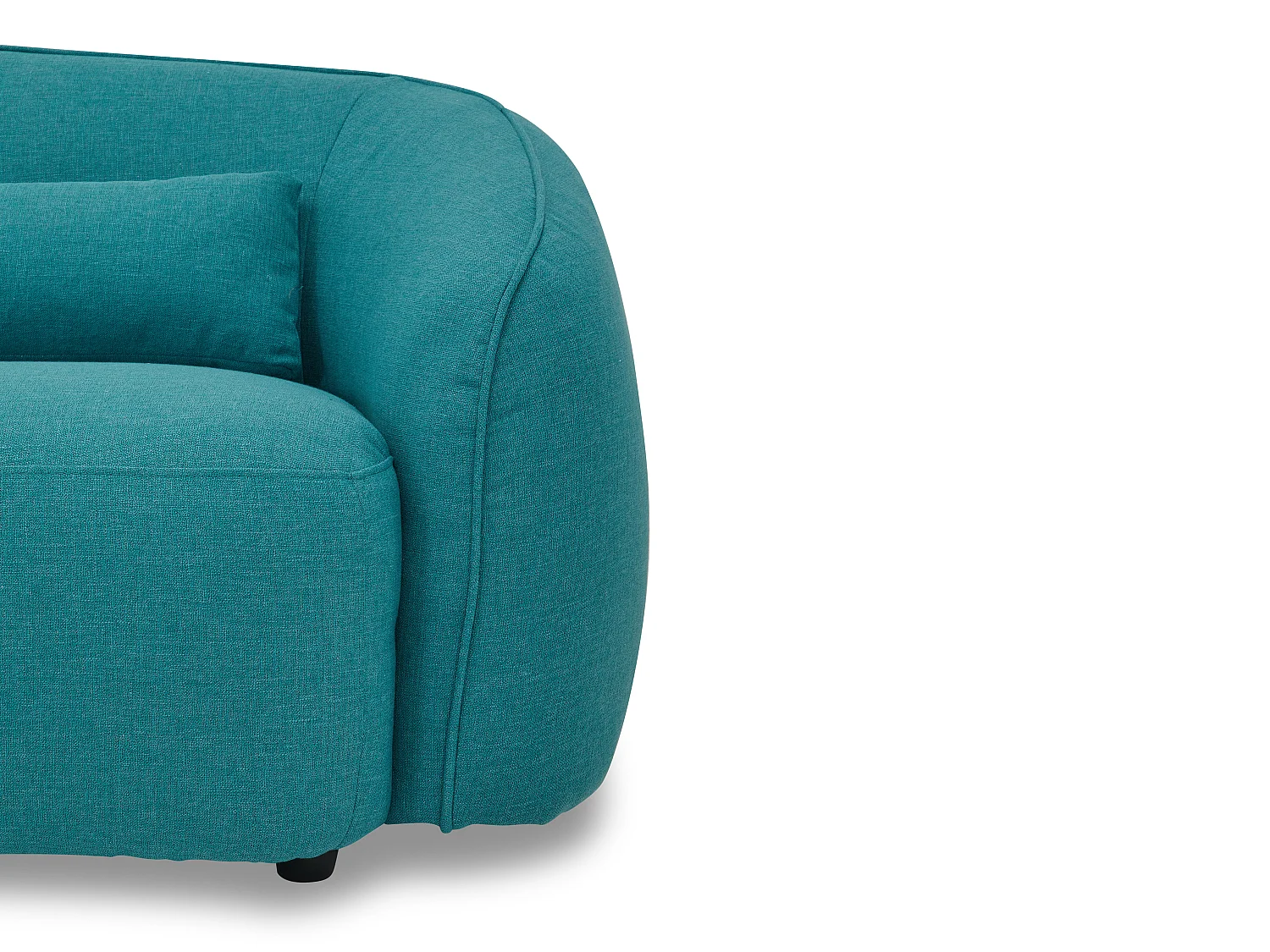 Canapé 3 places et fauteuil en tissu bleu turquoise STEFIAN