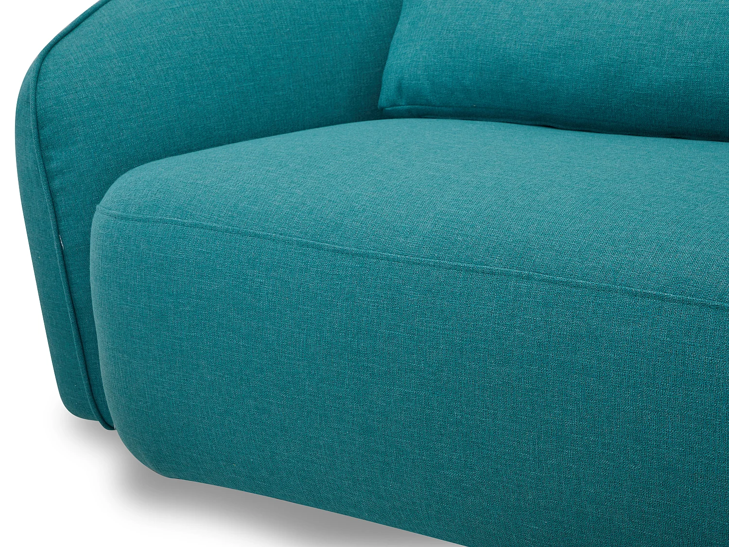 Canapé 3 places et fauteuil en tissu bleu turquoise STEFIAN