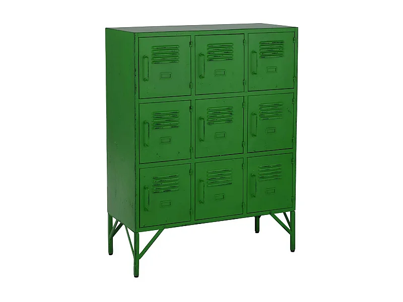 Commode 9 Portes en Métal "Pulgar" 113cm Vert