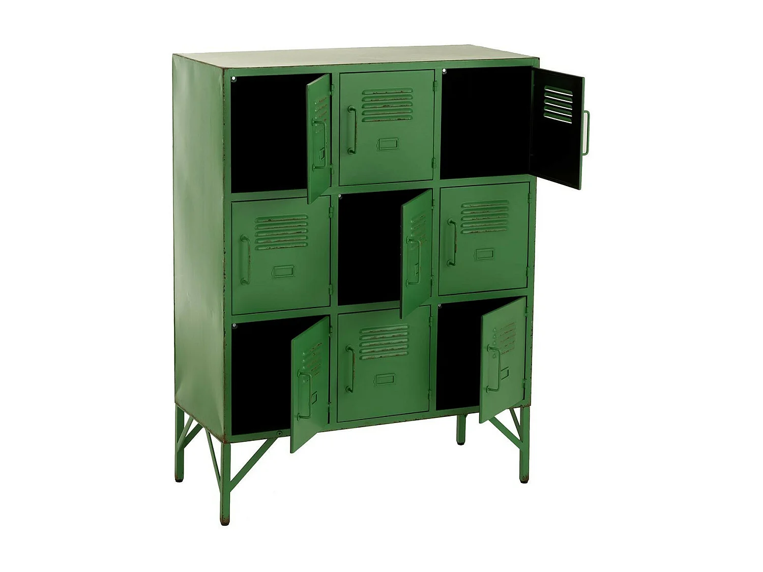 Commode 9 Portes en Métal "Pulgar" 113cm Vert