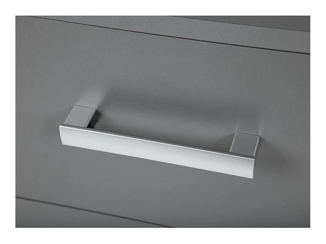 Table de Chevet 2 Tiroirs Design "Azio" 51cm Gris