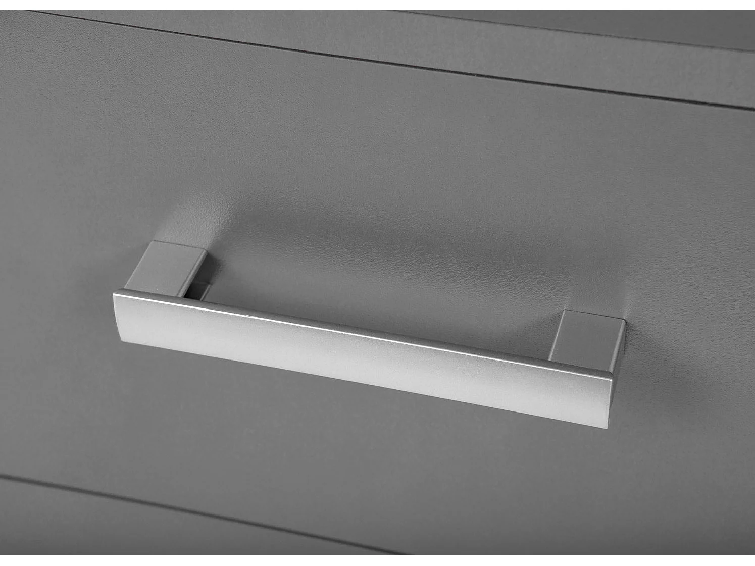 Table de Chevet 2 Tiroirs Design "Azio" 51cm Gris