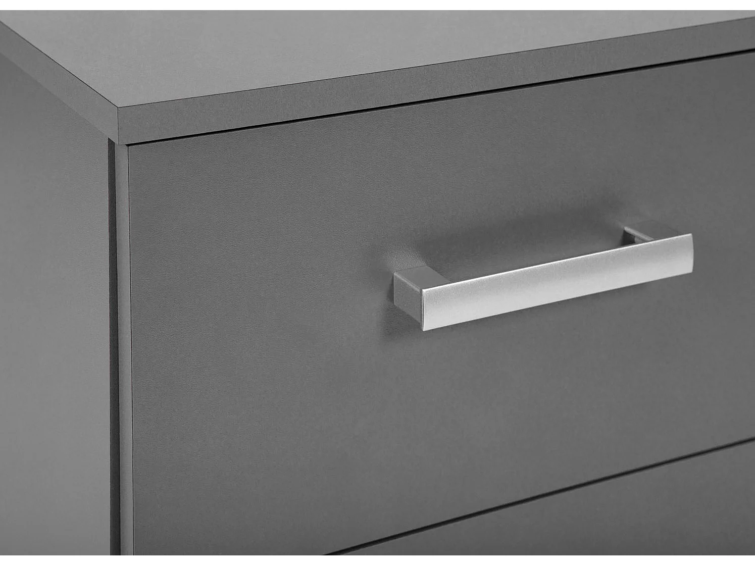 Table de Chevet 2 Tiroirs Design "Azio" 51cm Gri