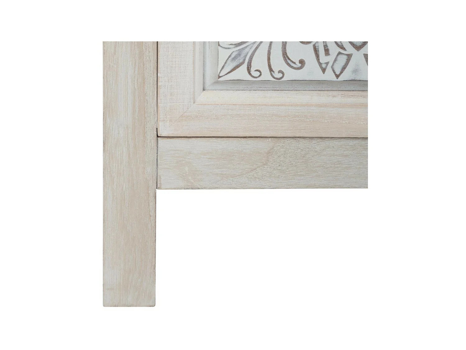 Commode Vintage 3 Tiroirs "Hina" 80cm Blanc