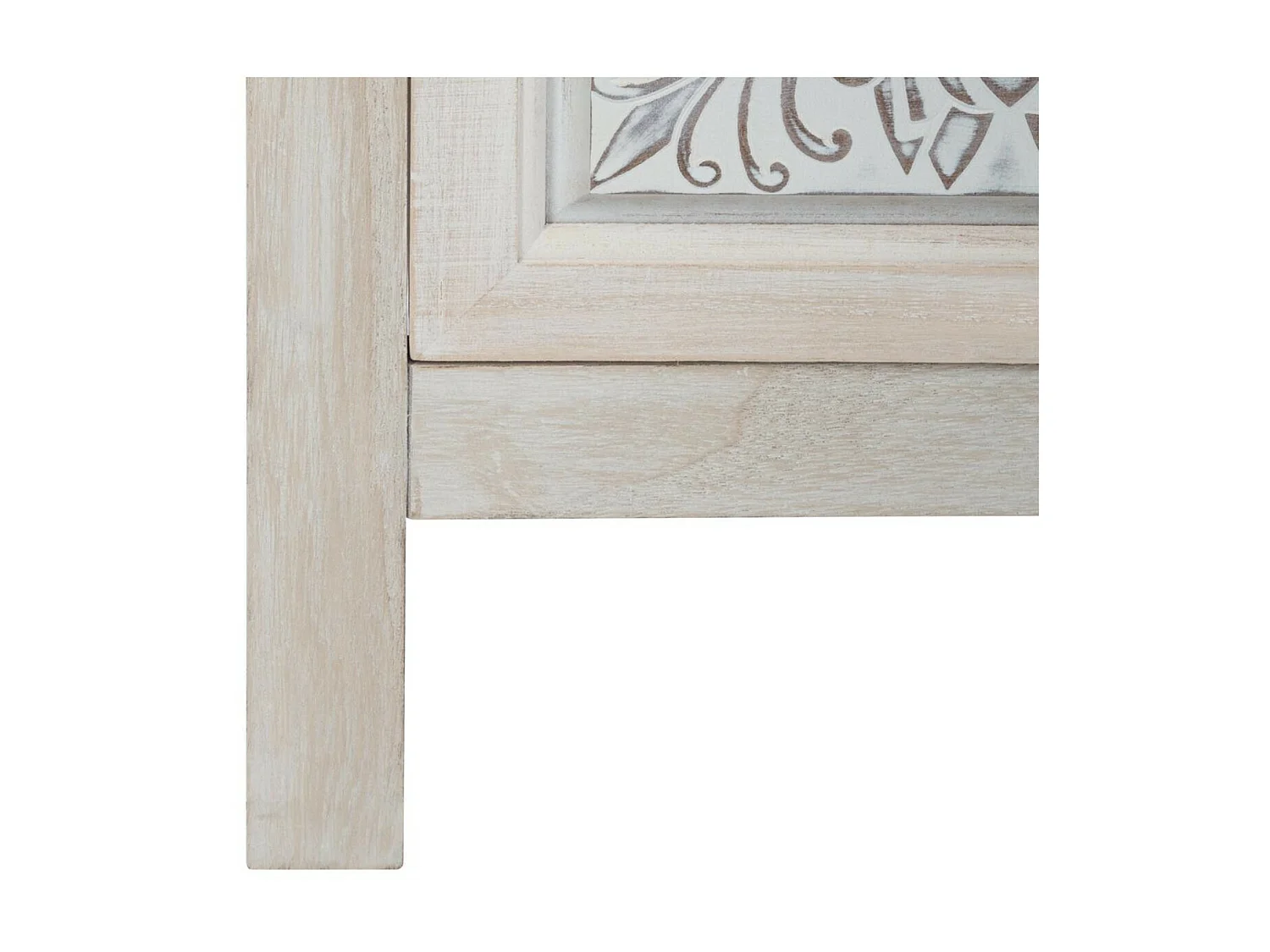 Commode Vintage 3 Tiroirs "Hina" 80cm Blanc