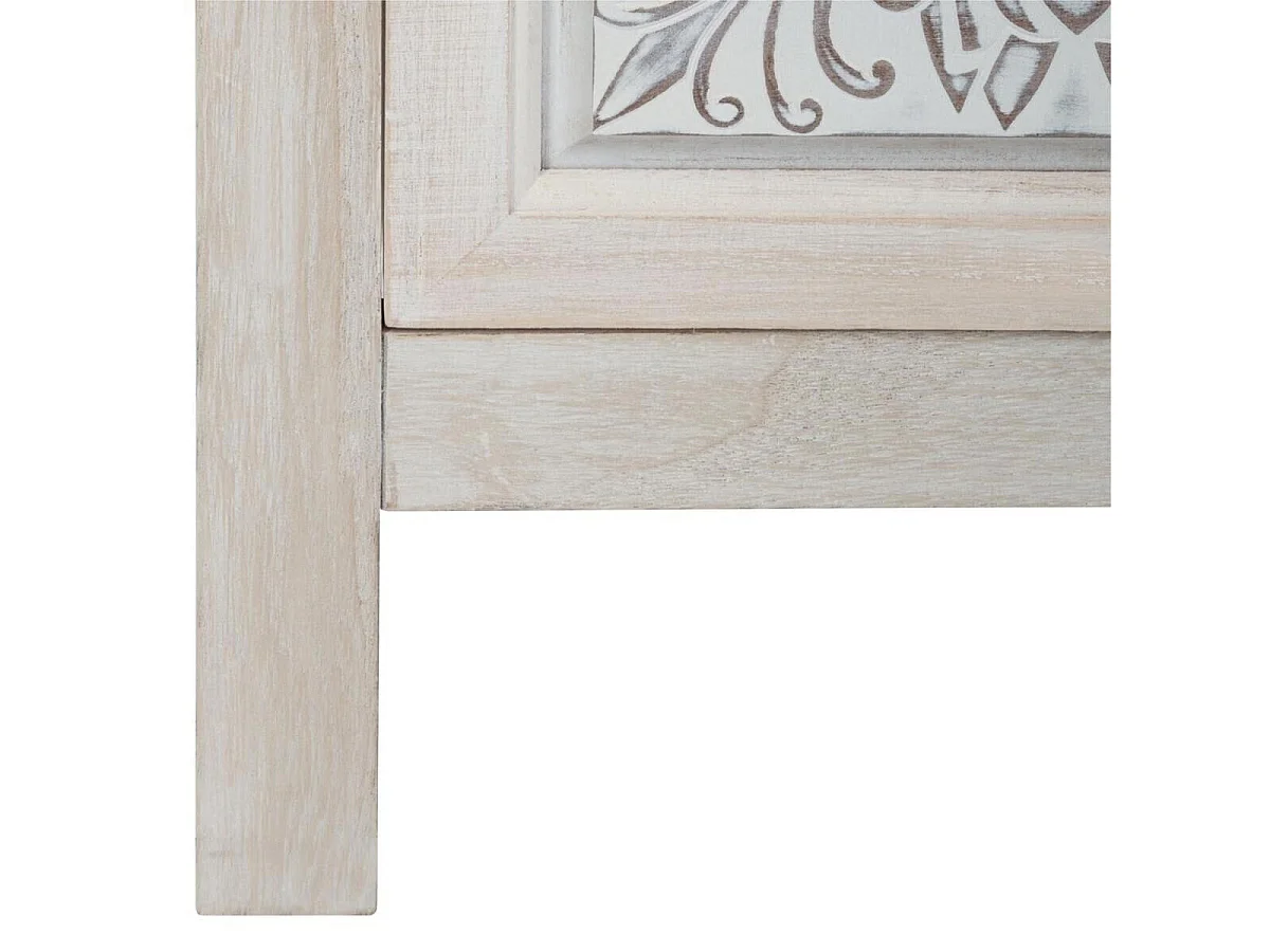 Commode Vintage 3 Tiroirs "Hina" 80cm Blanc