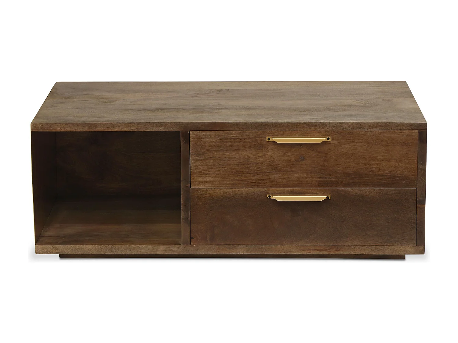 Table Basse Design "Firmin" 110m Marron & Or