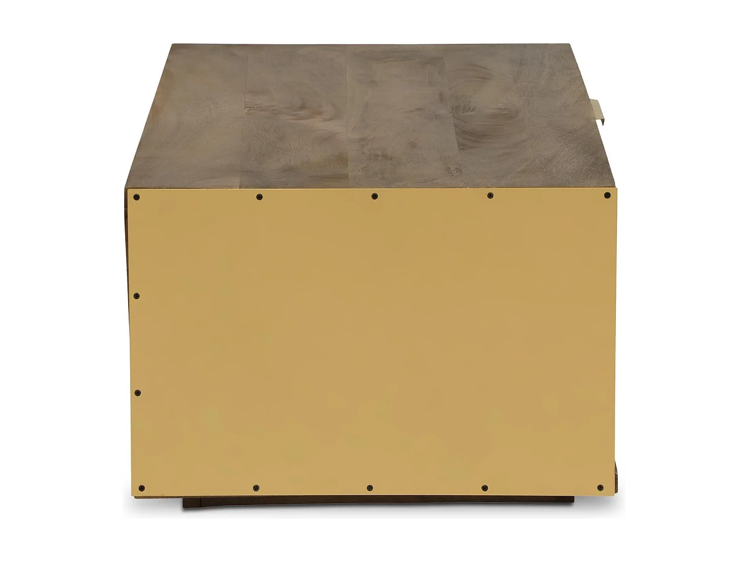 Table Basse Design "Firmin" 110m Marron & Or