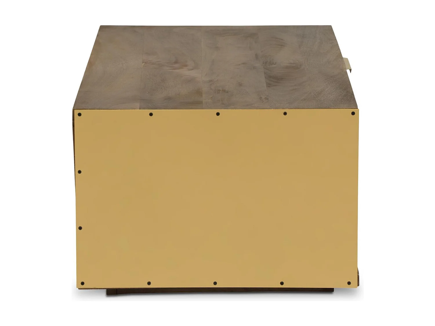 Table Basse Design "Firmin" 110m Marron & Or