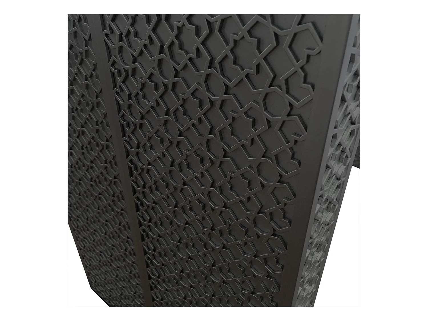 Table console extensible 200cm moulures orientales Nassau Morocco Noir mat