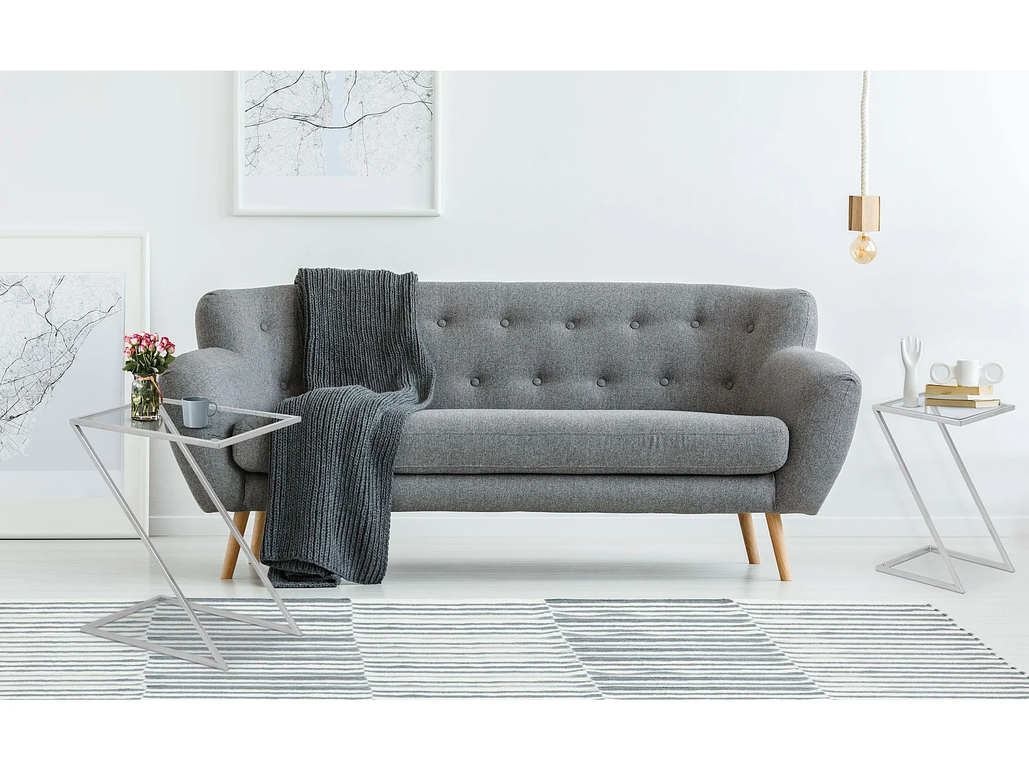 Lot de 3 Tables Basses Design "Evao" 60cm Argent