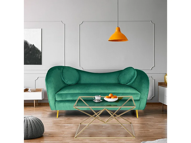 Table Basse Gigogne Design "Yvonne" 89cm Or