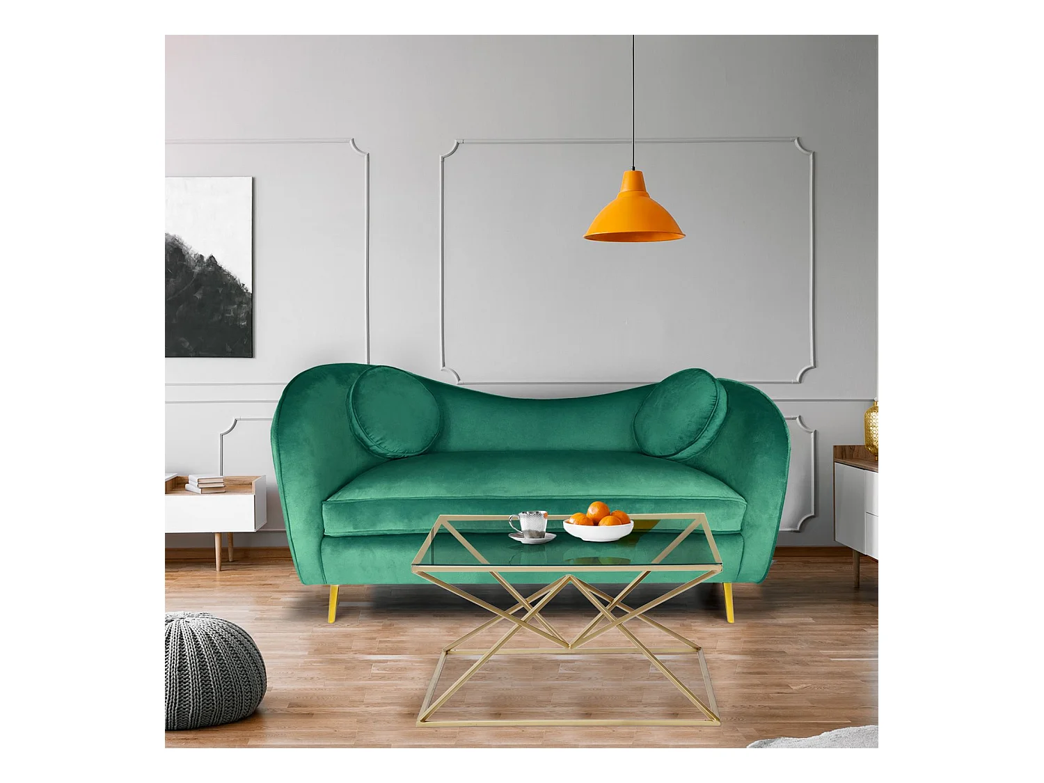 Table Basse Gigogne Design "Yvonne" 89cm Or