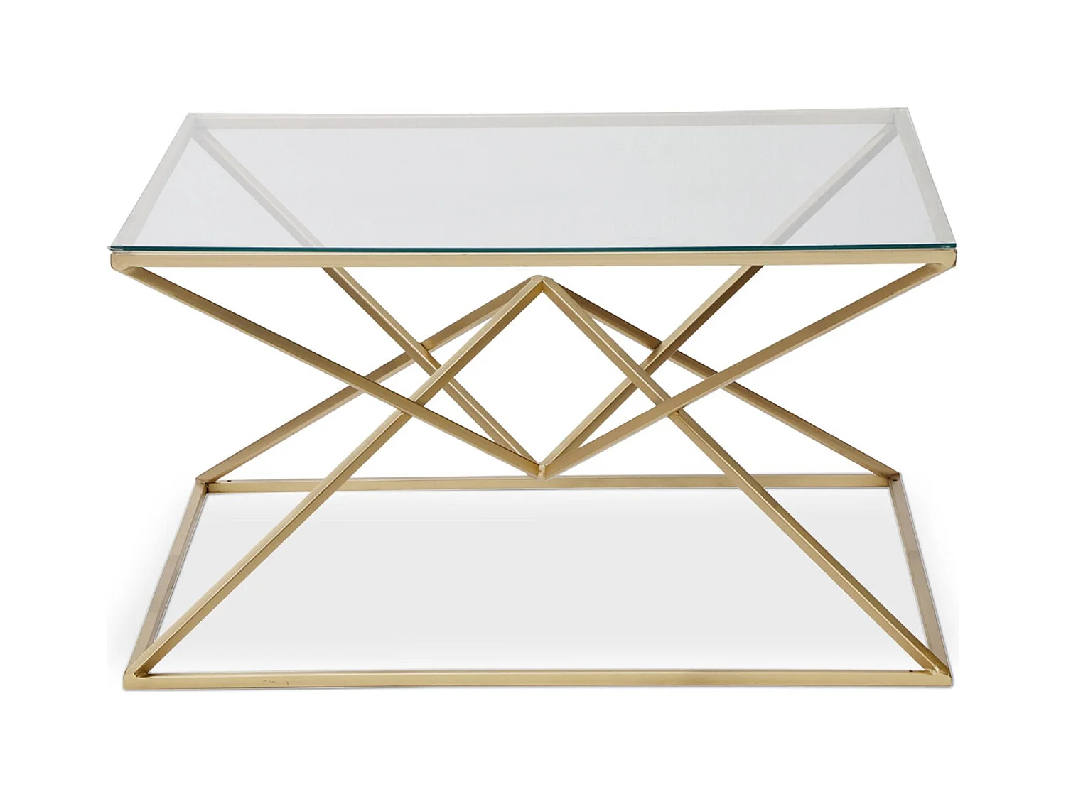 Table Basse Gigogne Design "Yvonne" 89cm Or