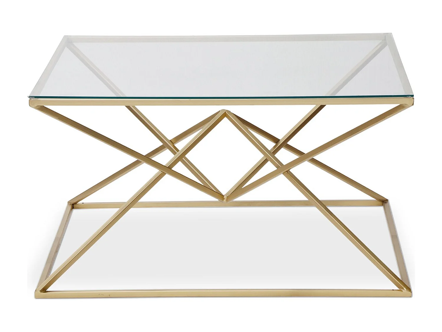 Table Basse Gigogne Design "Yvonne" 89cm Or