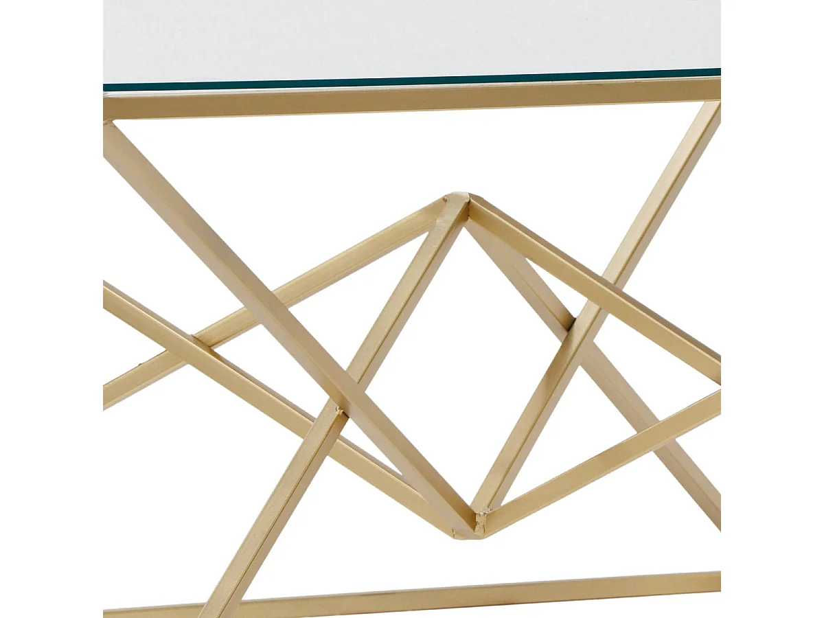 Table Basse Gigogne Design "Yvonne" 89cm Or