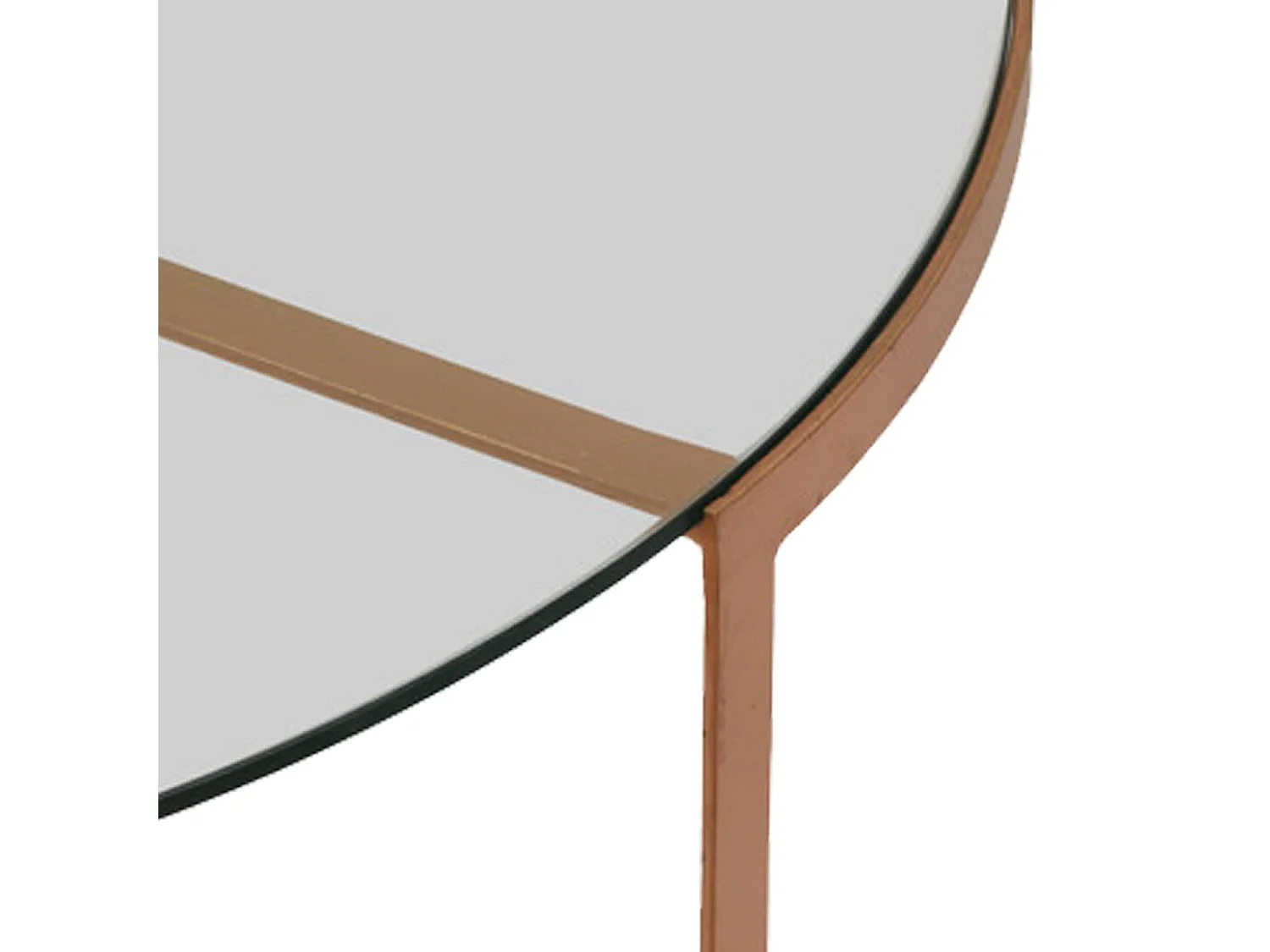 Lot de 2 Tables Basses Design "Firmin" 90cm Cuivre